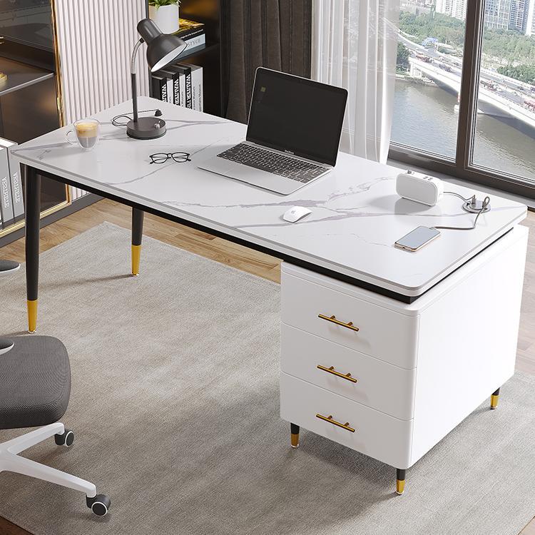 Rock Board New Style Computer Desk, Simple Modern Desk, Home Bedroom Student Study Writing Desk, Desktop Office Desk