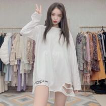 2021 New Universal bottom hole fashion versatile convenient bottoming T-shirt