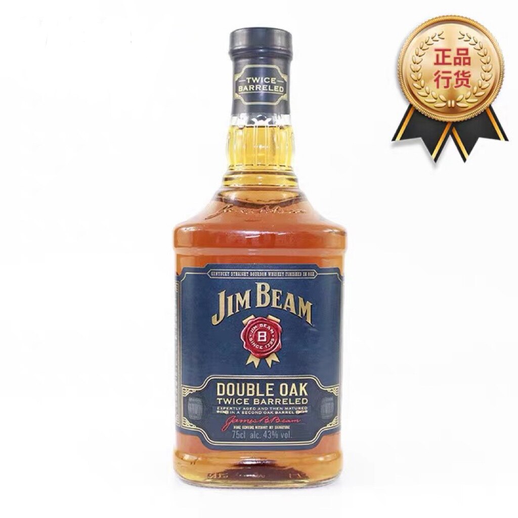 金宾双桶波本威士忌JIM BEAM DOUBLE OAK占边双桶美国原装洋酒评价- 淘宝网