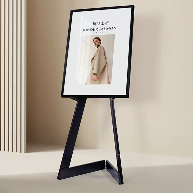 Wooden Foldable Easel Advertising Display Stand Floor-Standing Art Children's Drawing Board Stand Work Triangle Display Stand
