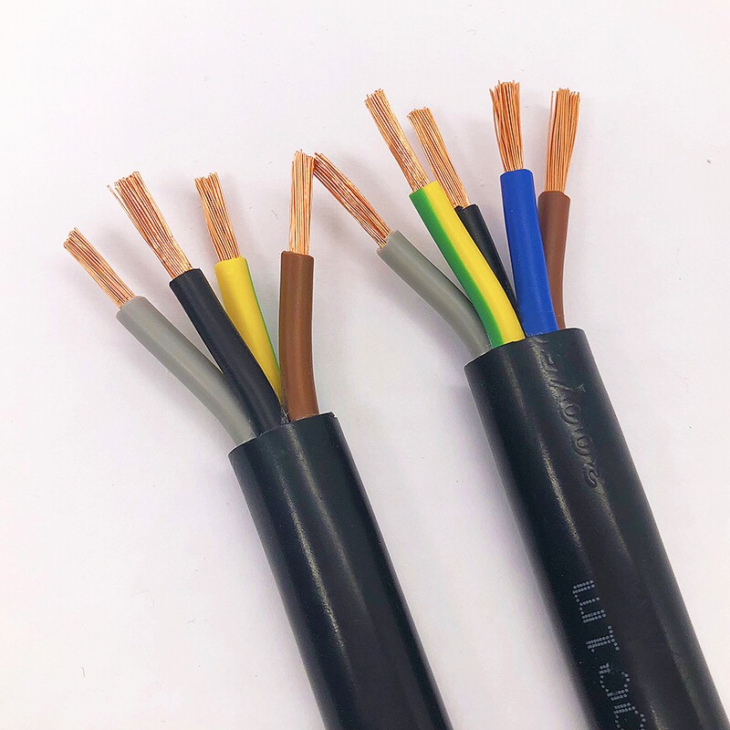 Pure Copper Rvv4 Core 5-Core Wire Pure Copper 2.5 4 6 10 16 25 Square Soft Sheathed Wire Cable