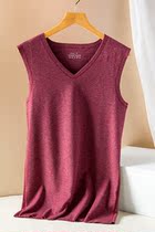 Mens warm blouse Decede vest No-mark warm underwear thickened with velvety self-calorific undershirt single piece