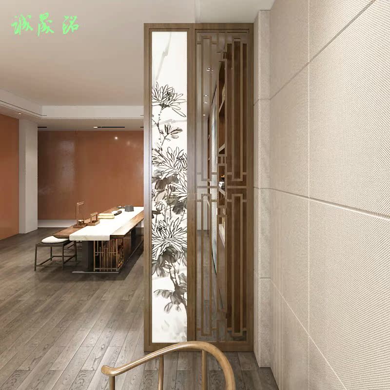 Màn hình vách ngăn phòng khách hàng rào lưới hàng đầu Tiandi hiên tùy chỉnh màn hình gỗ rắn đơn giản hiện đại thời trang ghế ngồi màn hình - Màn hình / Cửa sổ vách ngăn phòng khách bằng gỗ