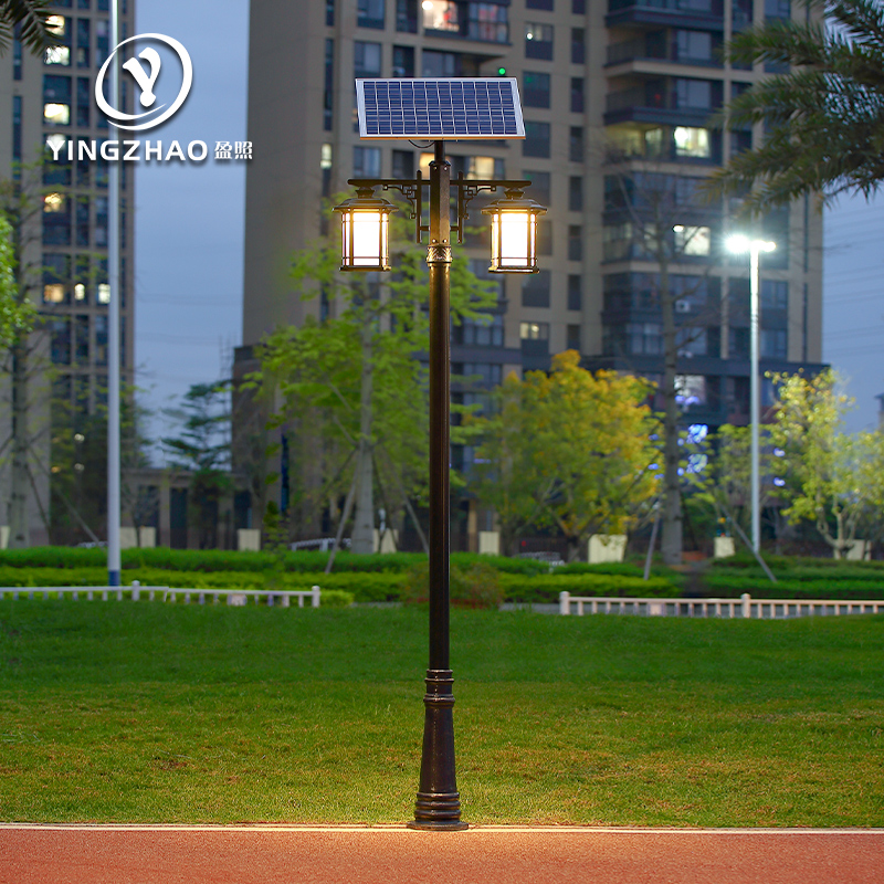 Street light solar super bright community garden villa home yard Chinese high pole outdoor waterproof 3 meters garden light