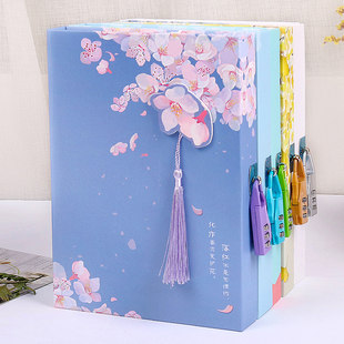 Big character locked password diary girl's locked notebook book literary and artistic exquisite ancient style password book girl's secret Chinese style locked handbook primary school student's encrypted handbook with lock