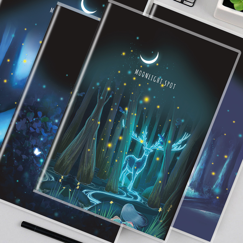 Big role plastic cover this fantasy deer process notebook thick and thick ultra-thick notebook wholesale 32K notebook notebook student A5 large college student soft leather notebook notebook 32K notebook