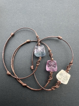 Natural colored fluorite bracelet national trend lion awakening niche purely handmade rope bracelet for couples simple versatile and adjustable