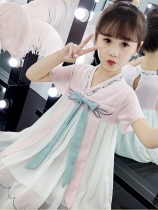 Girls Han suit Xia dress 2022 new childrens clothes Chinese wind superfairy foreign gas tangy dress girl with dress girl with dress