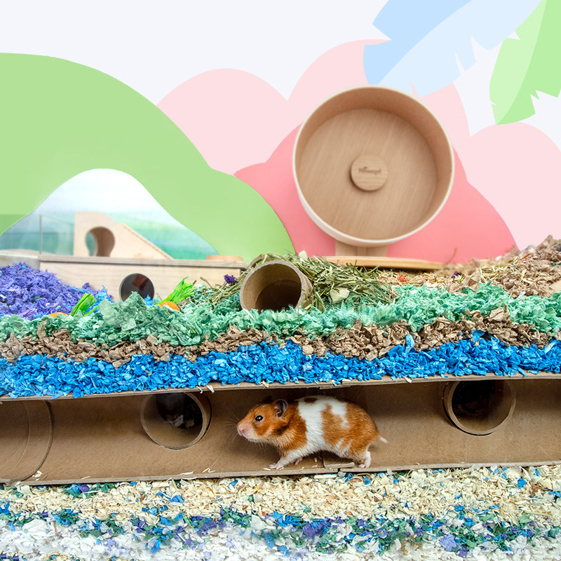 Niteangel Aite Hamster Underground Tunnel Peeping House Excavation Piping Paper Silo Channel Dodging House Toys Small