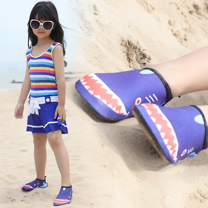 Beach Shoes Women's Male Snorkeling Shoes Socks Non-slip Soft Bottom Children Covered Water Swimming Speed Dry Diving Yoga Anadromous Footwear Socks