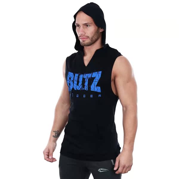 Cơ bắp anh em mới chạy vest nam cotton tập thể dục áo len không tay áo len thấm mồ hôi - Áo thể thao áo khoác anta