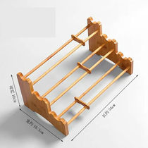 A variety of layered tea cup holders Kung Fu tea sets tea ceremony tea tray accessories bamboo double-layer tea cup holders (bamboo double layer)