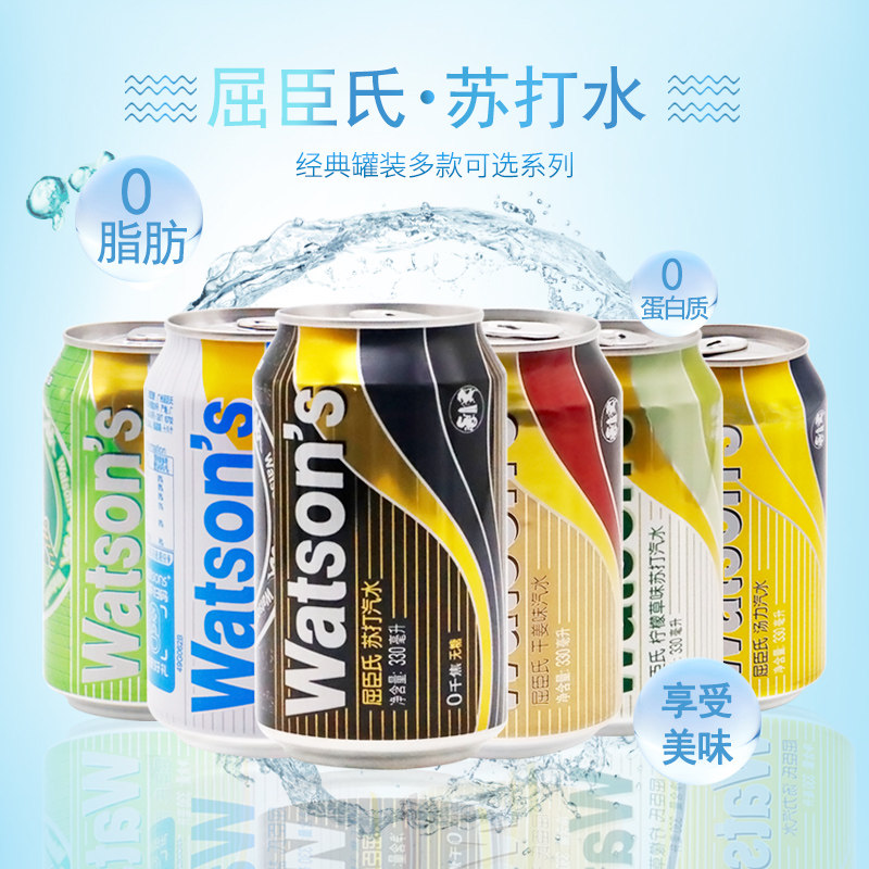Watsons Soda Soda Original Vanilla Tonic Ginger Lemongrass Salted Soda 24 Cans