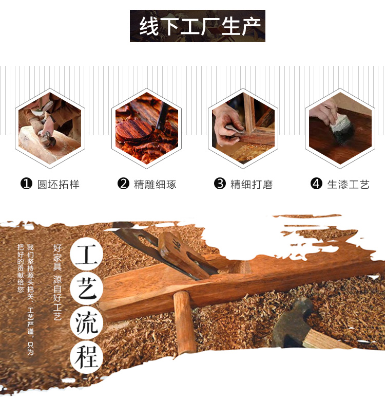 Kết hợp giường gỗ hồng mộc Miến Điện phòng ngủ Trung Quốc gỗ đôi giường đôi 1,8 m trái cây lớn bằng gỗ hồng mộc - Giường giuong ngu dep