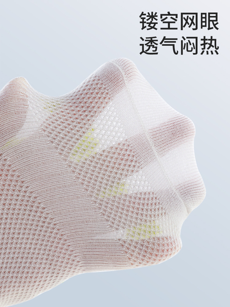 男童袜子夏薄款儿童棉袜青少年大童运动吸汗防臭夏季网眼短袜船袜 — 3