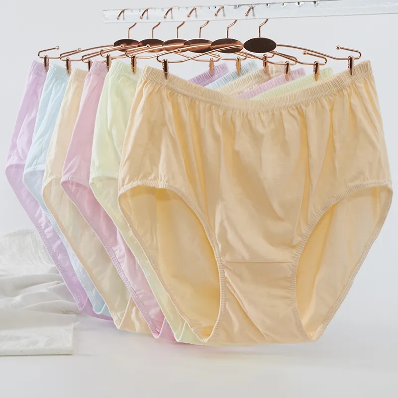 Women's Underwear 100% Pure Cotton, High-Waisted, Large Size, Triangle Panties for Middle-Aged and Elderly Women, Granny Shorts, Loose Fit Women's Underwear 100% Pure Cotton, High-Waisted, Large Size, Triangle Panties for Middle-Aged and Elderly Women, Granny Shorts, Loose Fit