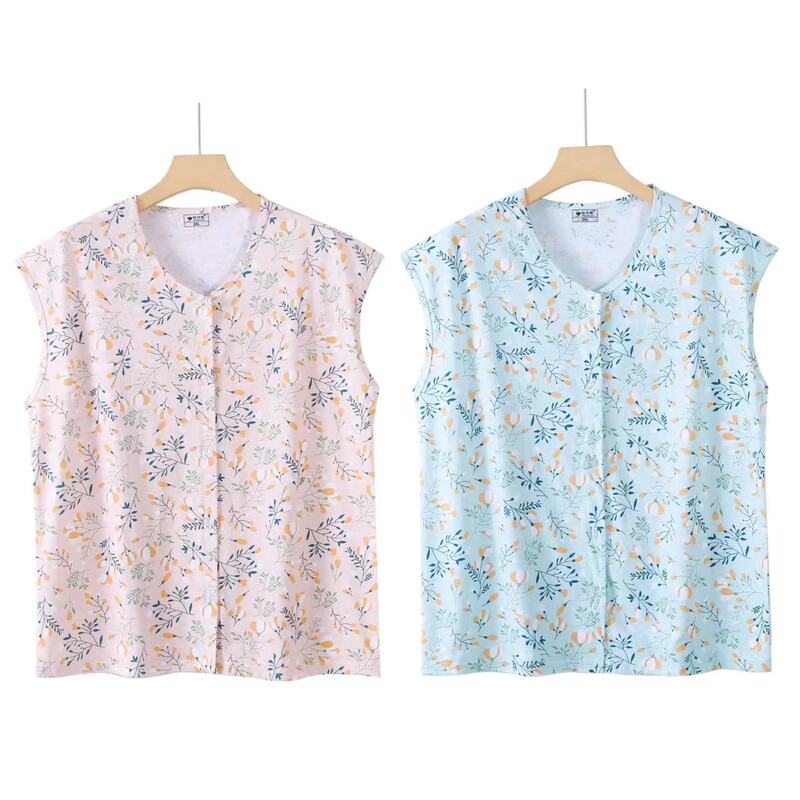 Pure Cotton Button-Down Vest for Middle-Aged and Elderly Women, Loose-Fitting, Large Size, Sleeveless Undershirt, Cardigan, Pajamas, Loungewear Pure Cotton Button-Down Vest for Middle-Aged and Elderly Women, Loose-Fitting, Large Size, Sleeveless Undershirt, Cardigan, Pajamas, Loungewear