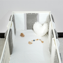 Beston Crib Bed Circumference Soft Bag Anticollision Autumn Winter Splicing Guard Rail Bean Suede All Season Universal Plus High Child Stop