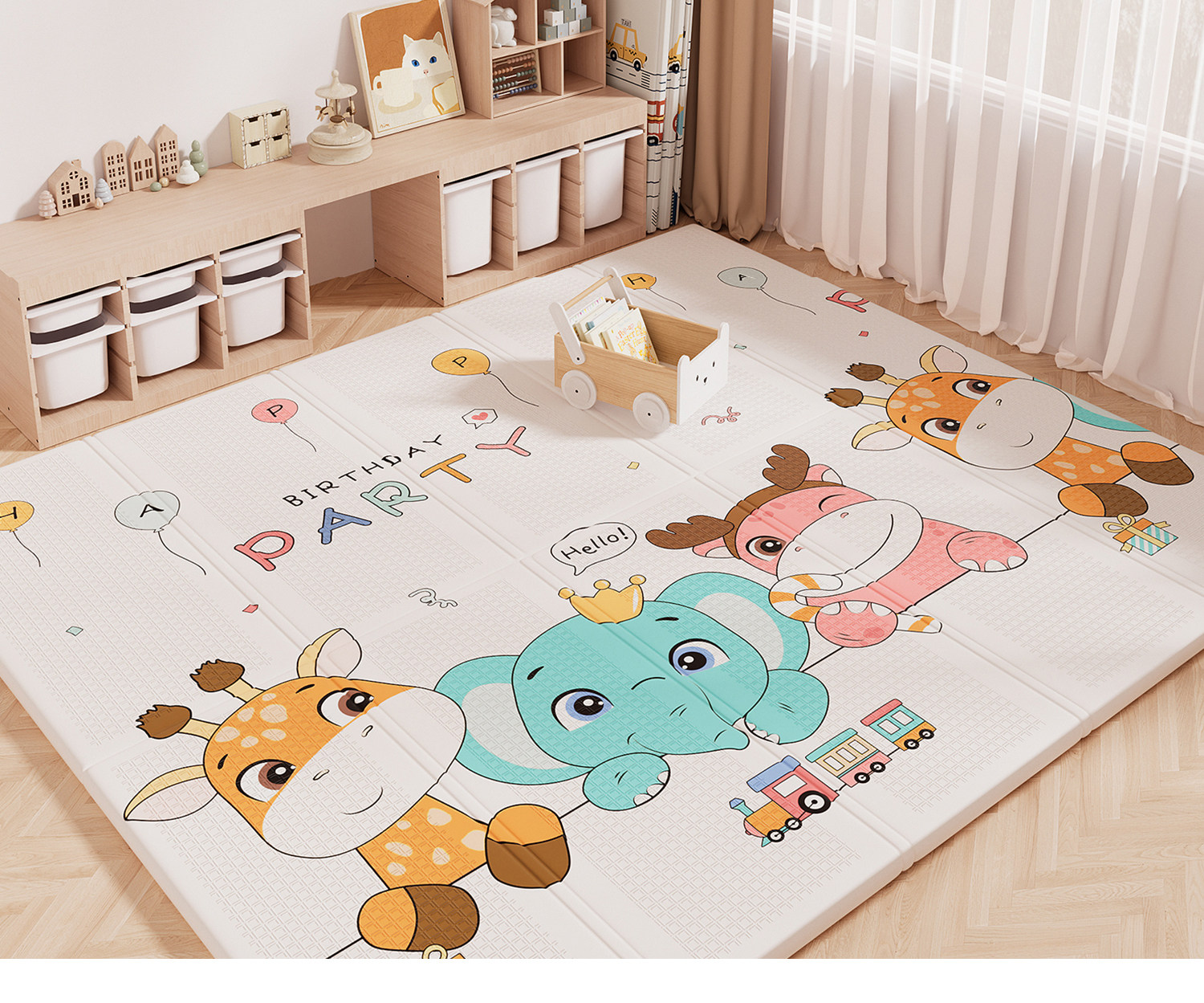 Ultra-Safe XPE Baby Play Mat: Thick, Foldable, Toxin-Free Home Comfort - Detail image 2