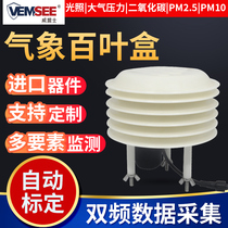 Weather shutter box temperature and humidity atmospheric pressure illumination monitoring PM2 5pm10 shutter carbon dioxide sensor