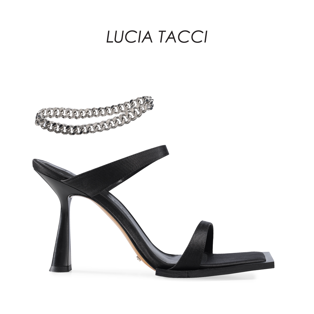 LUCIA TACCI(2021ss Zhou Haimei Jiang Mengjie same model) black high heels sandals women
