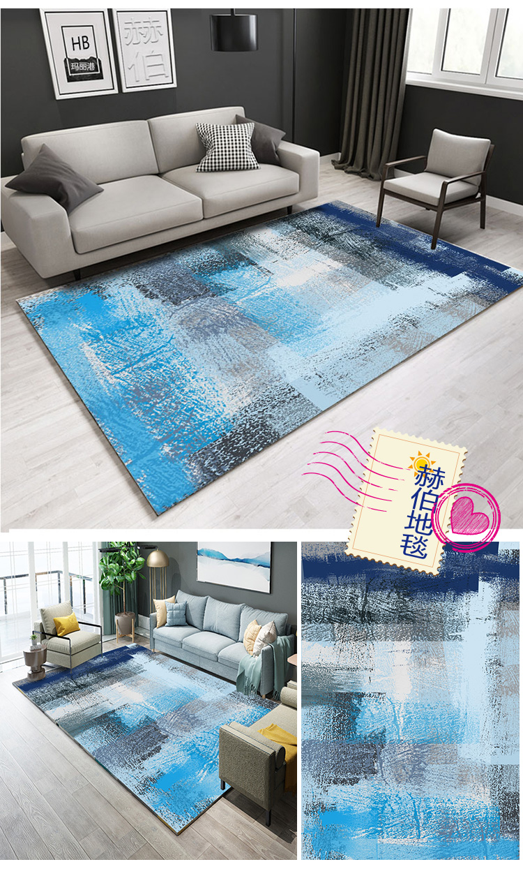 Sơn dầu phong cách Mỹ phòng khách thảm bàn cà phê đơn giản hiện đại sofa nhà hiện đại Bắc Âu tùy chỉnh máy - Thảm tham long
