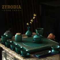 ZYRODIA home simple whole set of kung fu tea set tea tray small bubble table living room simple teapot Cup making tea