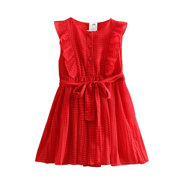 Bé đầm voan 2020 mùa hè váy cô gái mới cho trẻ em vest váy QZ-5619.