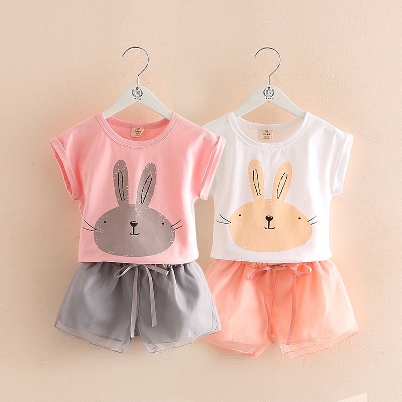 Bé Casual Set 2020 Summer Outfit cô gái mới không tay Vest Quần soóc Hai mảnh bộ tz-3463.