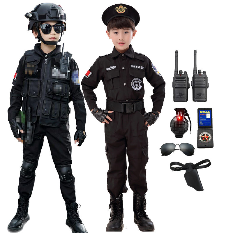 Child Special Soldier Toy Gun Suit Boy Army Uniform Cos Police Petty Police Role Dress Kindergarten Play Out-Taobao