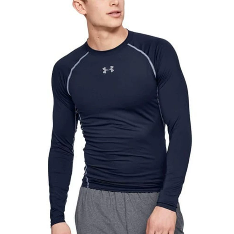 Under armour, быстросохнущая спортивная лонгслив, эластичная футболка, для бега, впитывает пот и запах, облегающая