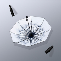 Sun umbrella Sun protection rain protection UV barometer rain dual-use black plastic umbrella Small and portable girls manual mini sunshade