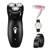 Factory direct sales Zhongke rechargeable electric shaver rotary three-head razor full body wash