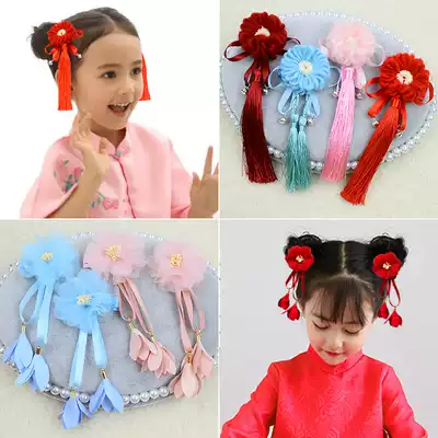 Korean lady Tassel Big flower Lace Princess hairpin Children's hairpin Super fairy headdress Accessories Girls