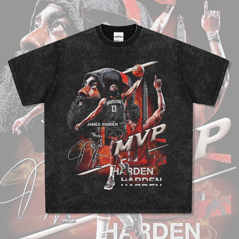 Bc Retro Bearded James Harden Printed Short-Sleeved T-Shirt Heavyweight Long-Sleeved Round-Neck Hooded Sweatshirt Bc Retro Bearded James Harden Printed Short-Sleeved T-Shirt Heavyweight Long-Sleeved Round-Neck Hooded Sweatshirt