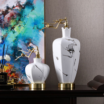 New Chinese light luxury Zen Vase Pendulum with Jingdezhen Ceramics Living Room Xuanguan Bookcase TV Cabinet Residence Decoration