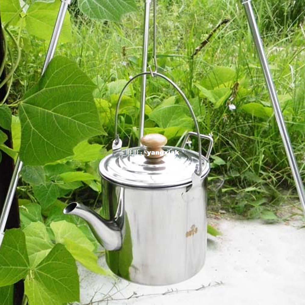 New Stainless Steel Camping Stove Kettle 3000ML Outdoor Wate