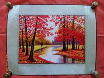 Embroidery North Korean Needle Embroidery North Korean Crafts North Korean Embroidery Maple Leaf is Red