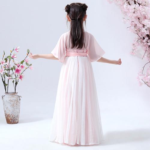 Girls Chinese Hanfu Fairy princess dress childrens ancient dress Ru skirt super fairy Chinese style childrens ancient style dress little girls Fairy Dress