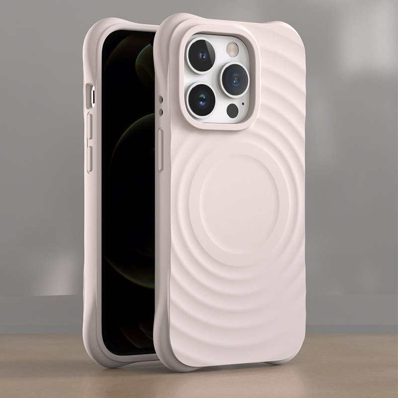 Liquid Wave Pattern Suitable for Apple iPhone 16 Pro Max Phone Case iPhone 15 Pro High-End Anti-Drop 14Pm Unisex 11Pro Magnetic Charging 13Pro Simple 12Pro Internet Celebrity Style
