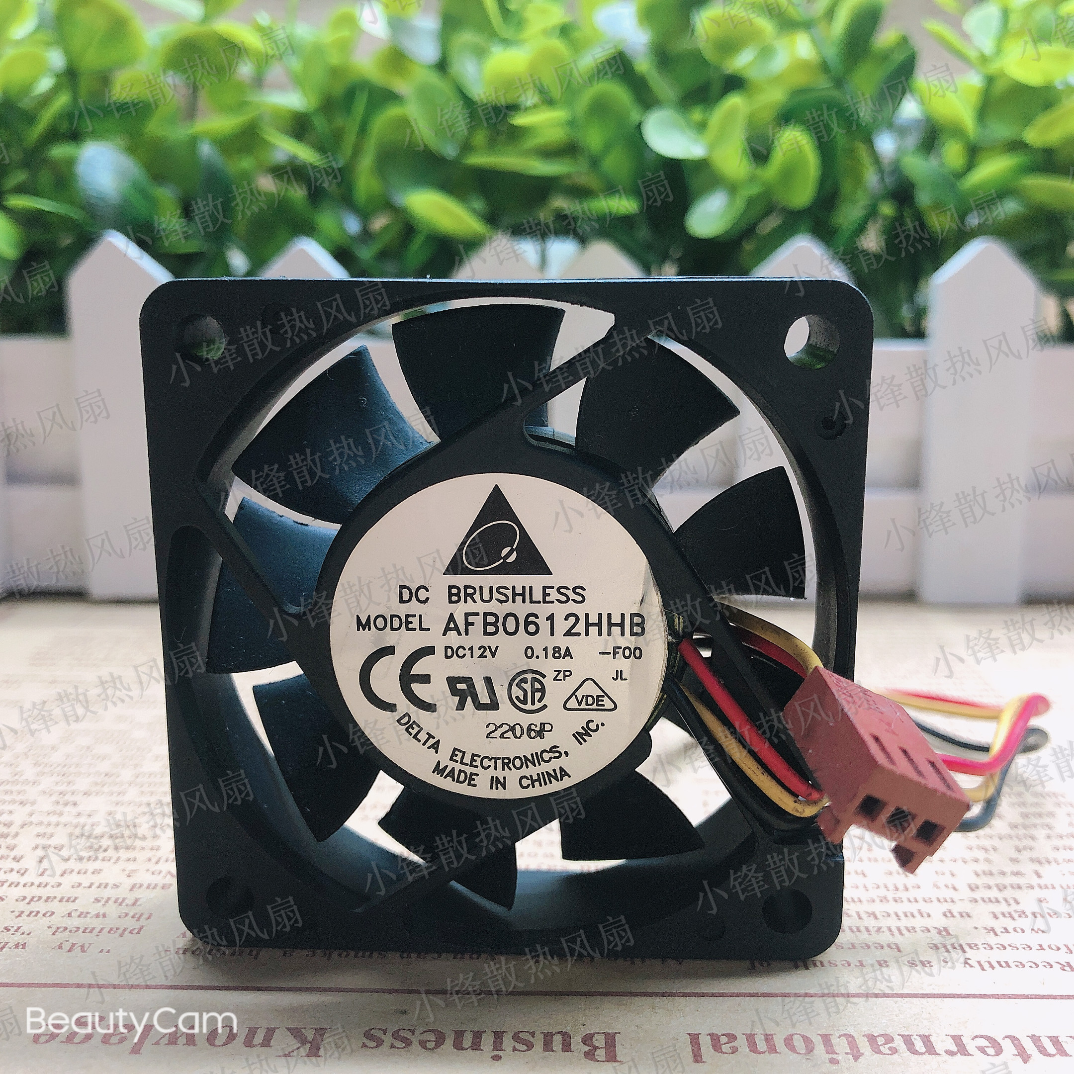 Delta AFB0612HHB 6015 12V 0 18A 6cm double ball cooling fan