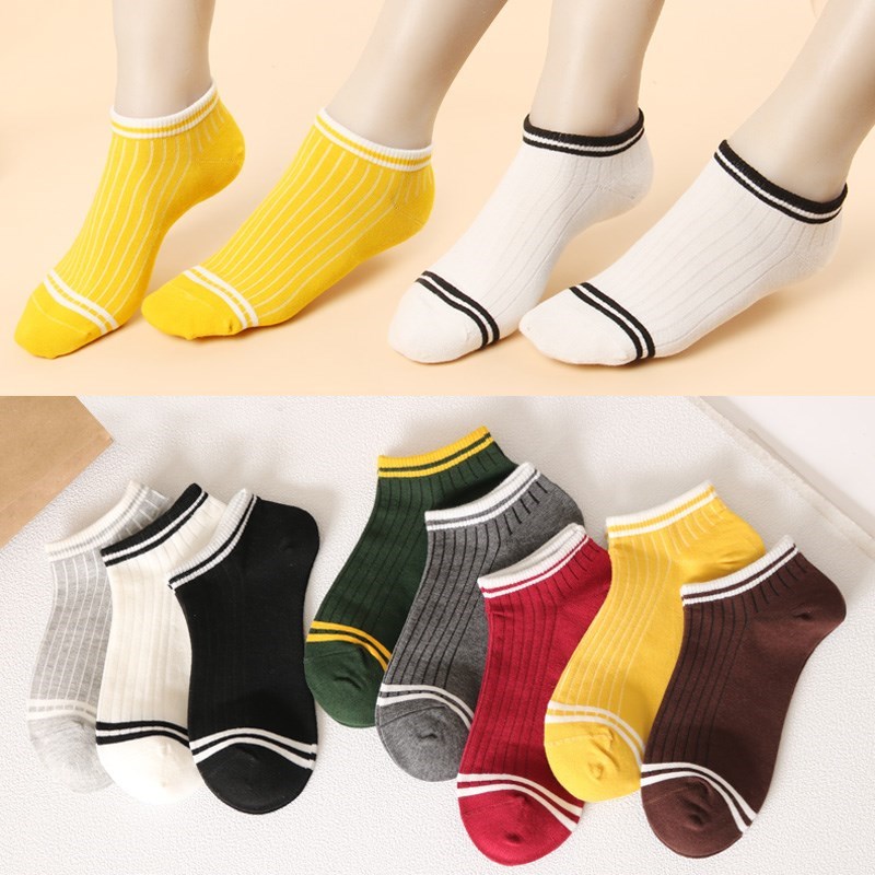 Women's socks cotton cotton cotton no seams 8 pairs of ladies shallow mouth low-gang invisible socks spring/ summer and autumn thin cotton socks women's socks
