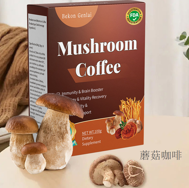 Cross-Border Instant Mushroom Coffee Mushroom Coffee, a Hot-Selling Dietary Coffee for Foreign Trade Cross-Border Instant Mushroom Coffee Mushroom Coffee, a Hot-Selling Dietary Coffee for Foreign Trade