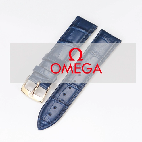 Omega, оригинальный ремешок для часов, из натуральной кожи, крокодиловый принт