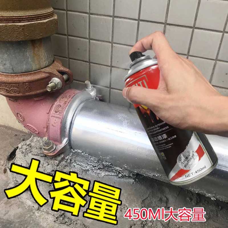 Iron Red Anti Rust Paint Free Spray Silver Powder Paint Balcony Railing Iron Guardrails Black Stainless Steel Hand Spray Paint Silver