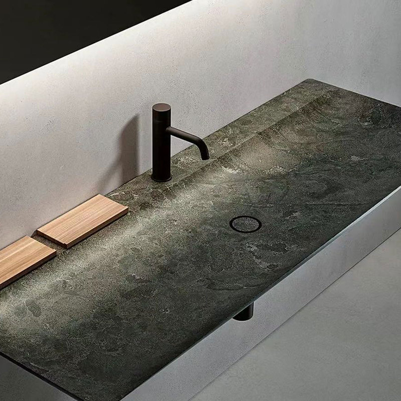 Natural Marble Luxury Stone Integrated Basin Floor-Standing Art Hand Wash Basin Hotel Club Wash Basin Natural Marble Luxury Stone Integrated Basin Floor-Standing Art Hand Wash Basin Hotel Club Wash Basin