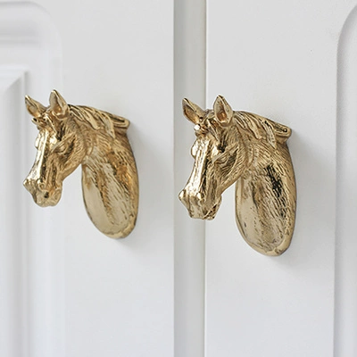 Одиночная ручная дверь Creative Nordic Ins Golden Animal Series серия шкаф