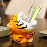 Мультяшный держатель для ручек, талисман, настольное украшение для ногтей, тигр, подарок на день рождения