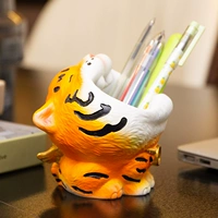 Мультяшный держатель для ручек, талисман, настольное украшение для ногтей, тигр, подарок на день рождения