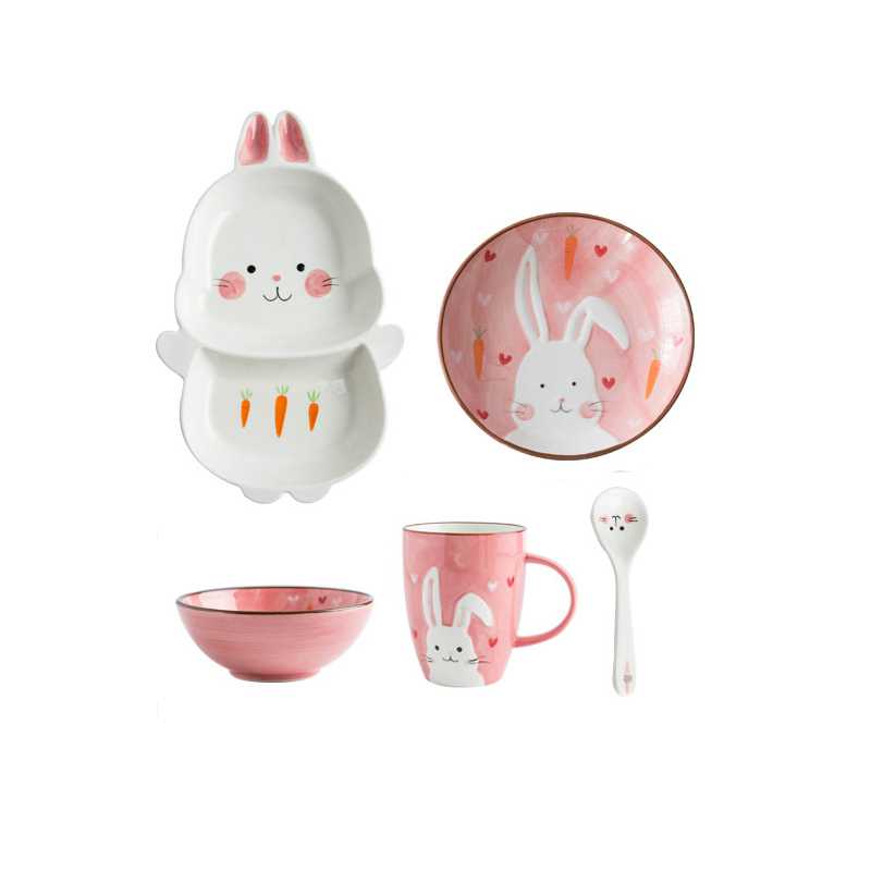 Jingdezhen express animals creative ceramic tableware children cartoon baby food bowl bowl bowl dish breakfast tray